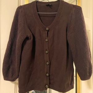 Talbots Chocolate Brown Angora Blend Cardigan